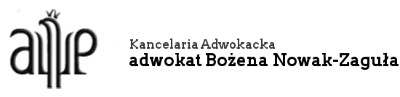 Kancelaria Adwokacka - Adwokat Bożena Nowak-Zaguła